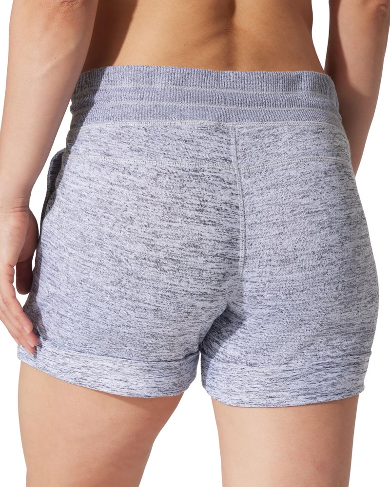 90 Degree By Reflex Womens Soft Sweat Shorts High Waisted Drawstring Lounge Shorts with Pockets - Heather Grey - 3X - Image 5
